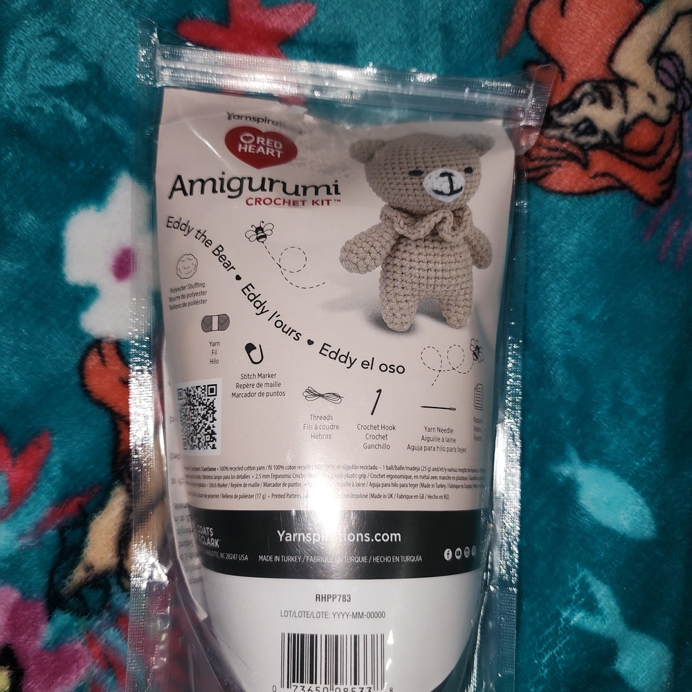 Red Heart Amigurumi Crochet Kit - Beige Teddy Bear